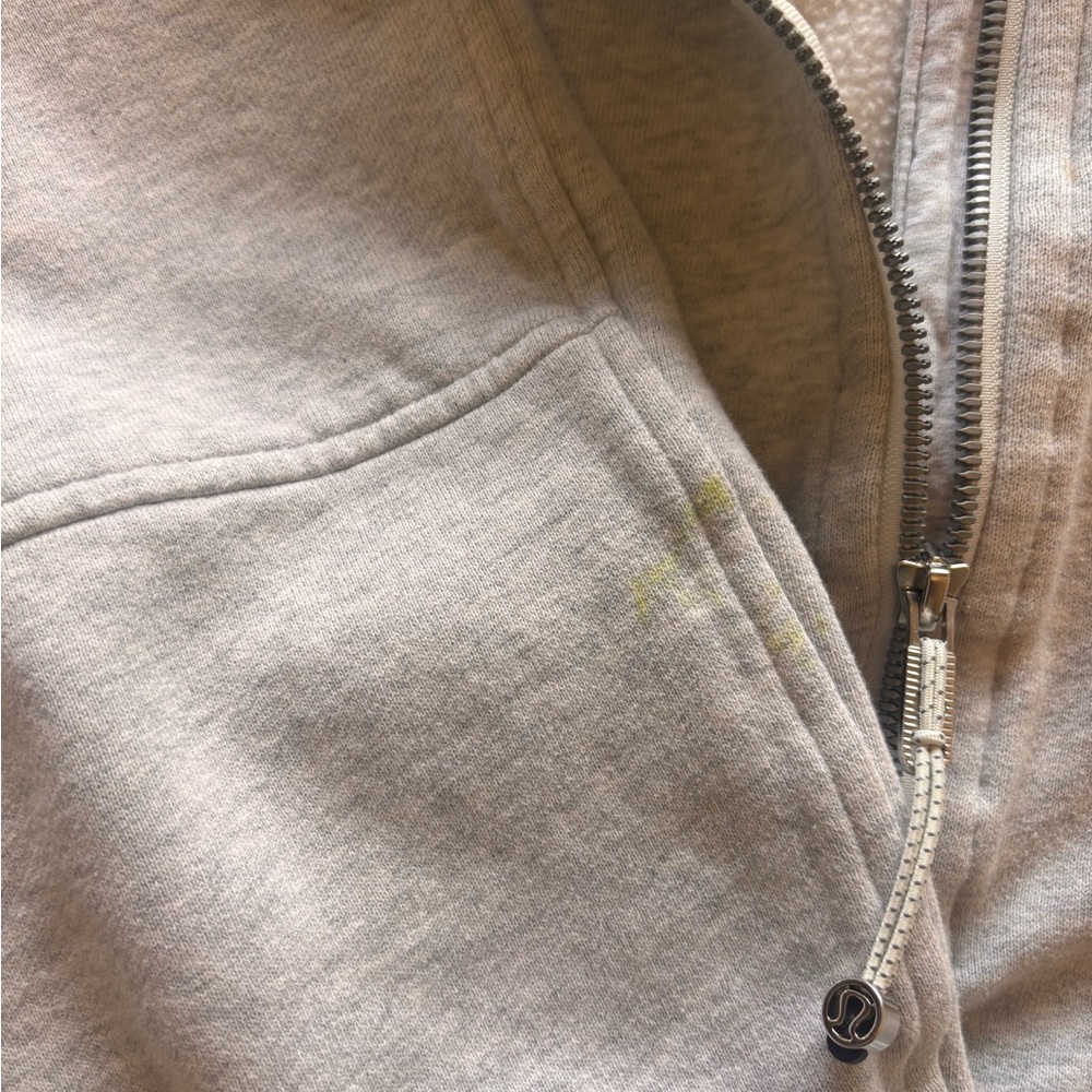 Lululemon Scuba ultra Light Grey Half-Zip Hoodie XL/XXL Long - Picture 5 of 5